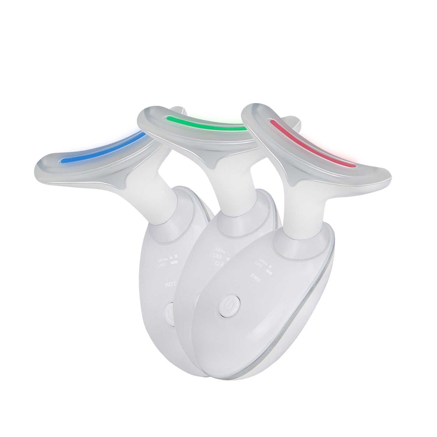 Masajeador de cara y cuello con vibración y LED